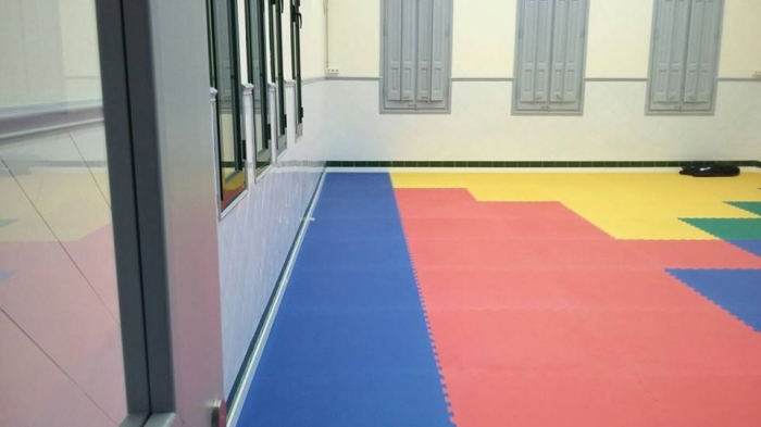 Colocación de pavimento de tipo puzzle 
