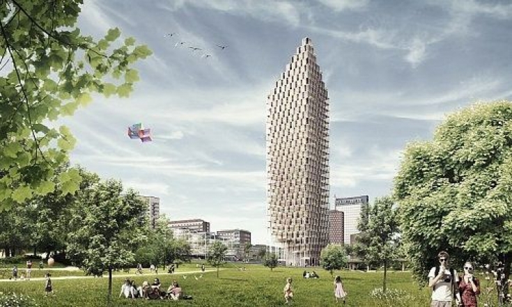 EDIFICIO DE MADERA CON 34 PLANTAS