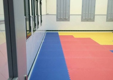 Colocación de pavimento de tipo puzzle 